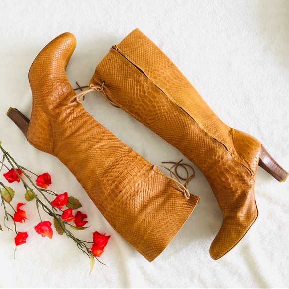 Zara Shoes - ZARA | Vtg leather cognac boots